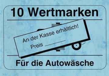 Zehnerwertmarken Autowäsche