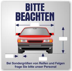 FAHRZEUGABMESSUNGEN 