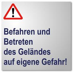 Betreten auf eigene Gefahr Folie