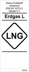 Kraftstoff DIN-Aufkleber "Erdgas L LNG" 