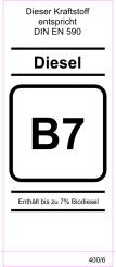 Kraftstoff DIN-Aufkleber "Diesel" 