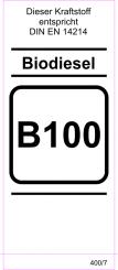 Kraftstoff DIN-Aufkleber "Biodiesel" 