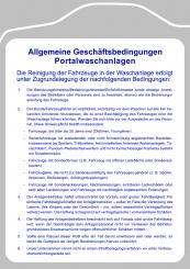 Folie DIN A 1: AGB für Portalanlagen 