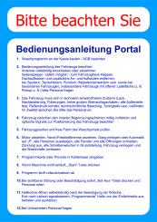 Bedienungsanleitung für Portalwaschanlagen 