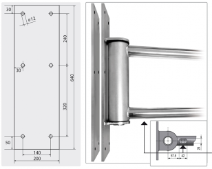 Gegenplatte für easywash365+ Schwenkarm 