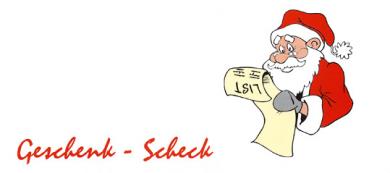 20 Weihnachts-Geschenkschecks 