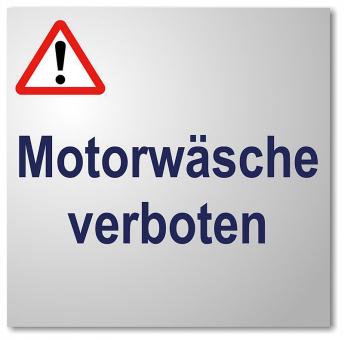 Motorwäsche verboten Schild