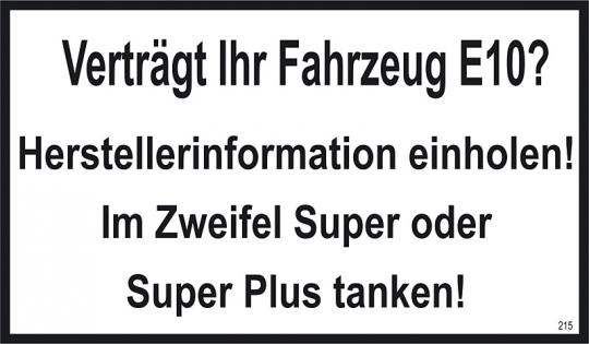 Verträgt Ihr Fahrzeug E10? 