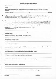 Eidesstattliche Versicherung (bei Benzindiebstahl) 