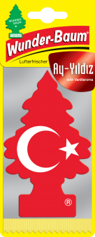 24er-Box WUNDER-BAUM® Duftbäumchen "Türkische Flagge" 