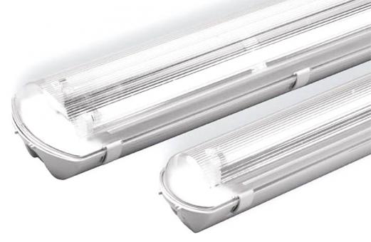 CARA Feuchtraumgehäuse (chemisch resistent) für 2 LED-T8-Tubes