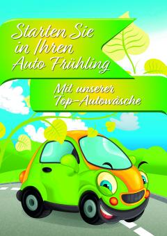Plakat Autowäsche "Frühling" 