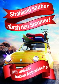 Plakat Autowäsche "Sommer" 