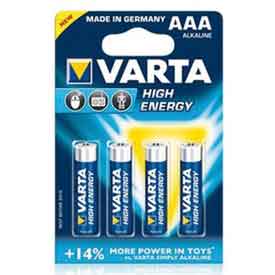 Varta High Energy, LR03, AAA, Micro, 4er Blister (5 Stück) 