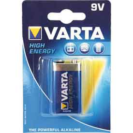 Varta High Energy, 6LP3146, 9V E-Block, 1er Blister (5 Stück) 