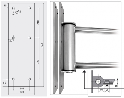 Gegenplatte für easywash365+ Schwenkarm 