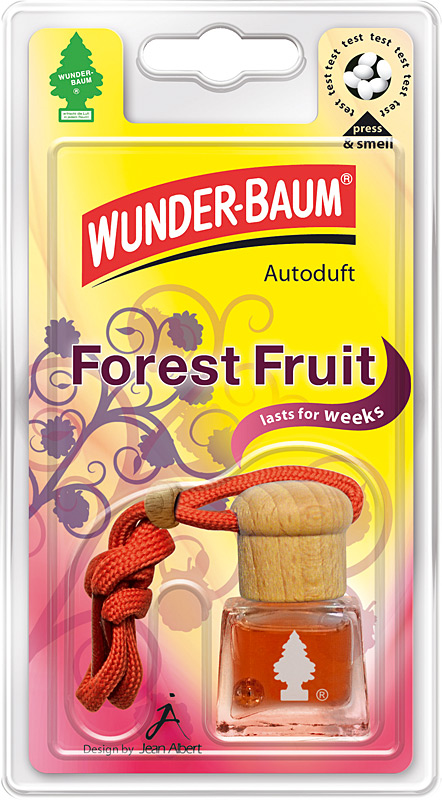 witas b2b-Shop, 4 Wunderbaum Auto-Duftflakons Forest Fruit