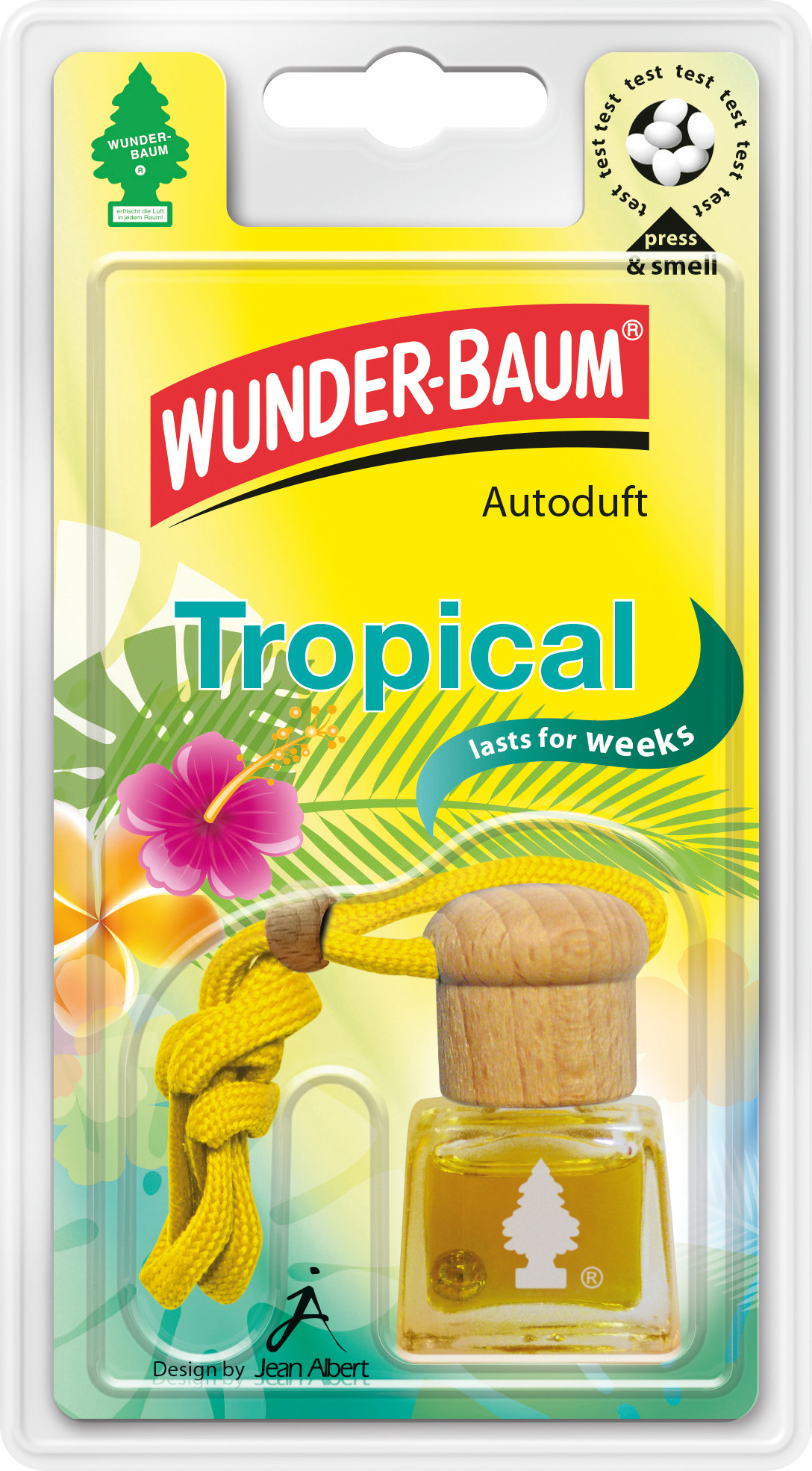 witas b2b-Shop, 4 Wunderbaum Auto-Duftflakons Tropical