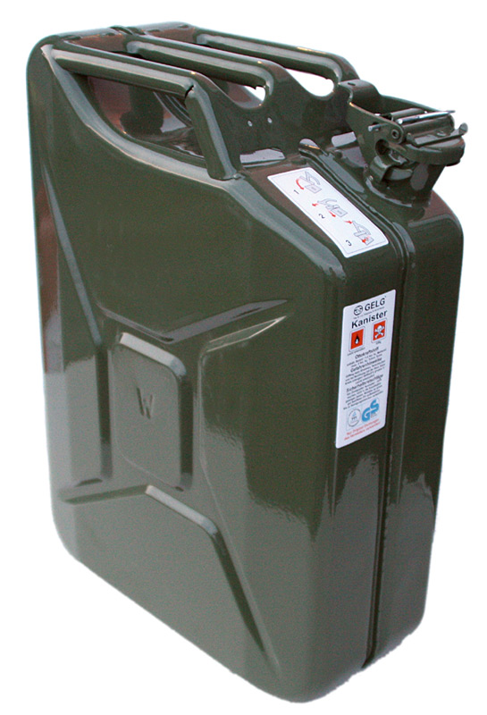 witas b2b-Shop  Metall-Kraftstoff-Kanister, 20 l, olivgrün