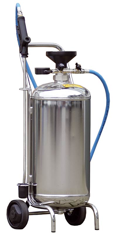 Schaumgerät mit Druckluftbehälter Edelstahl 50 Liter    Fahrbar